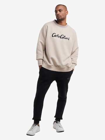 Carlo Colucci Sweatshirt 'De Tomas' in Beige