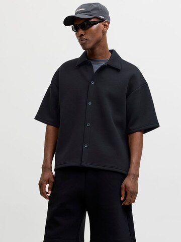 JACK & JONES Comfort Fit Hemd in Schwarz: Vorderseite