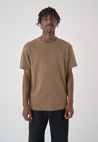 Cleptomanicx Shirt 'Ligull Summer' in Brown: front