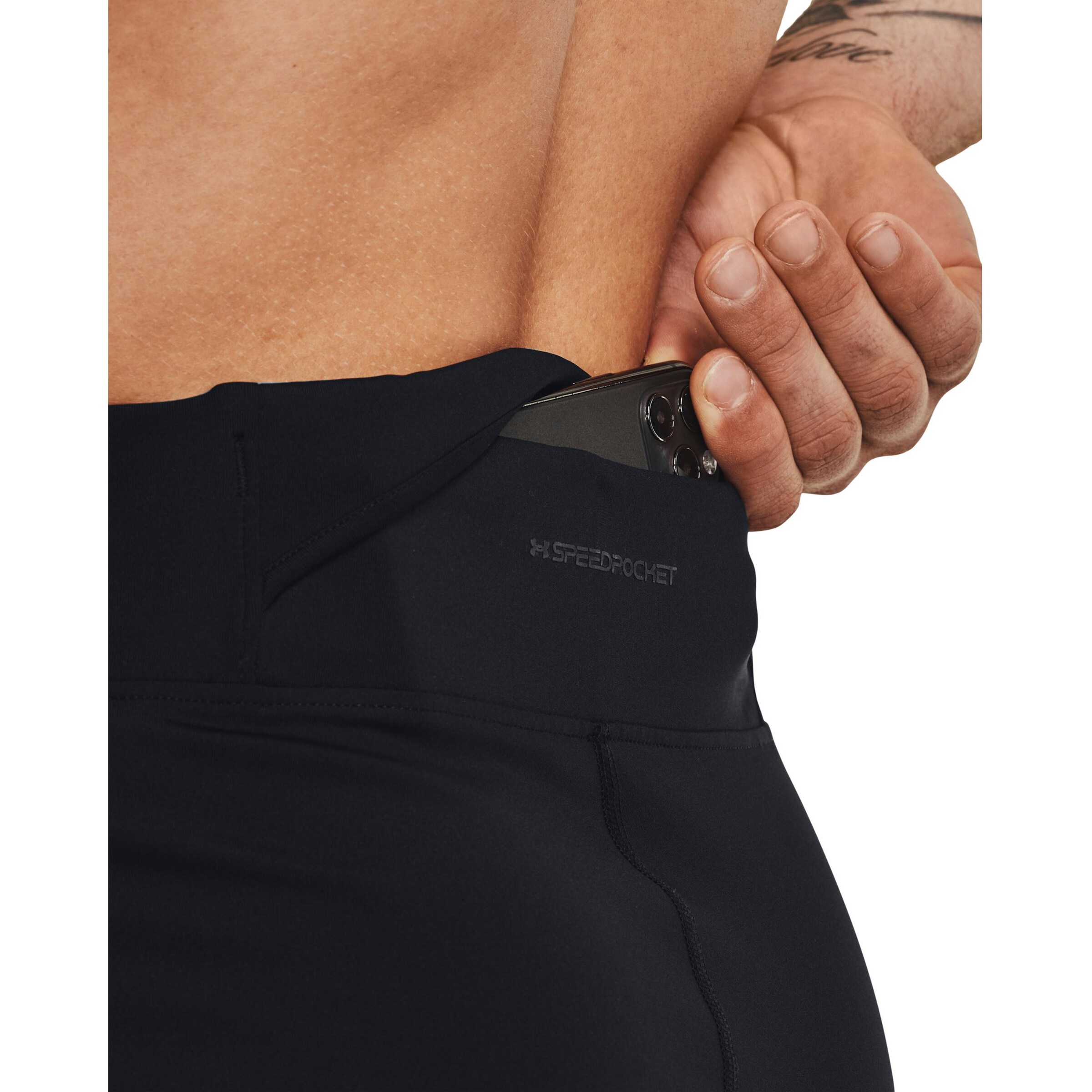 UNDER ARMOUR Skinny Sporthose 'Qualifier Elite' in Schwarz