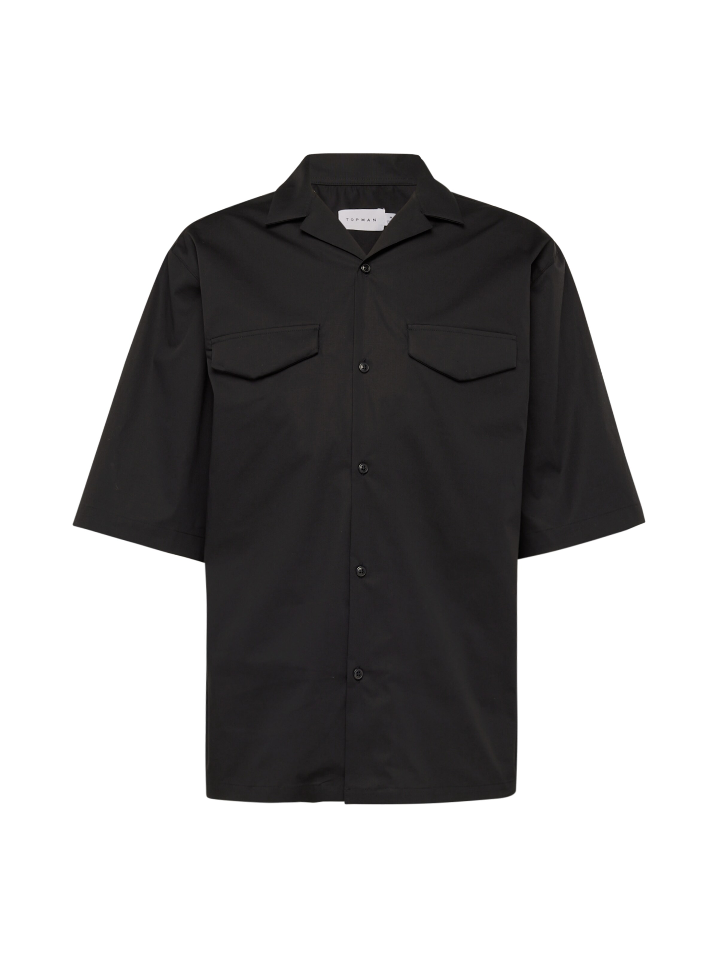 Fit confort Chemise TOPMAN en noir : devant