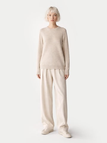 GOBI Cashmere Trui 'Women's Essential Cashmere Crewneck Sweater' in Wit