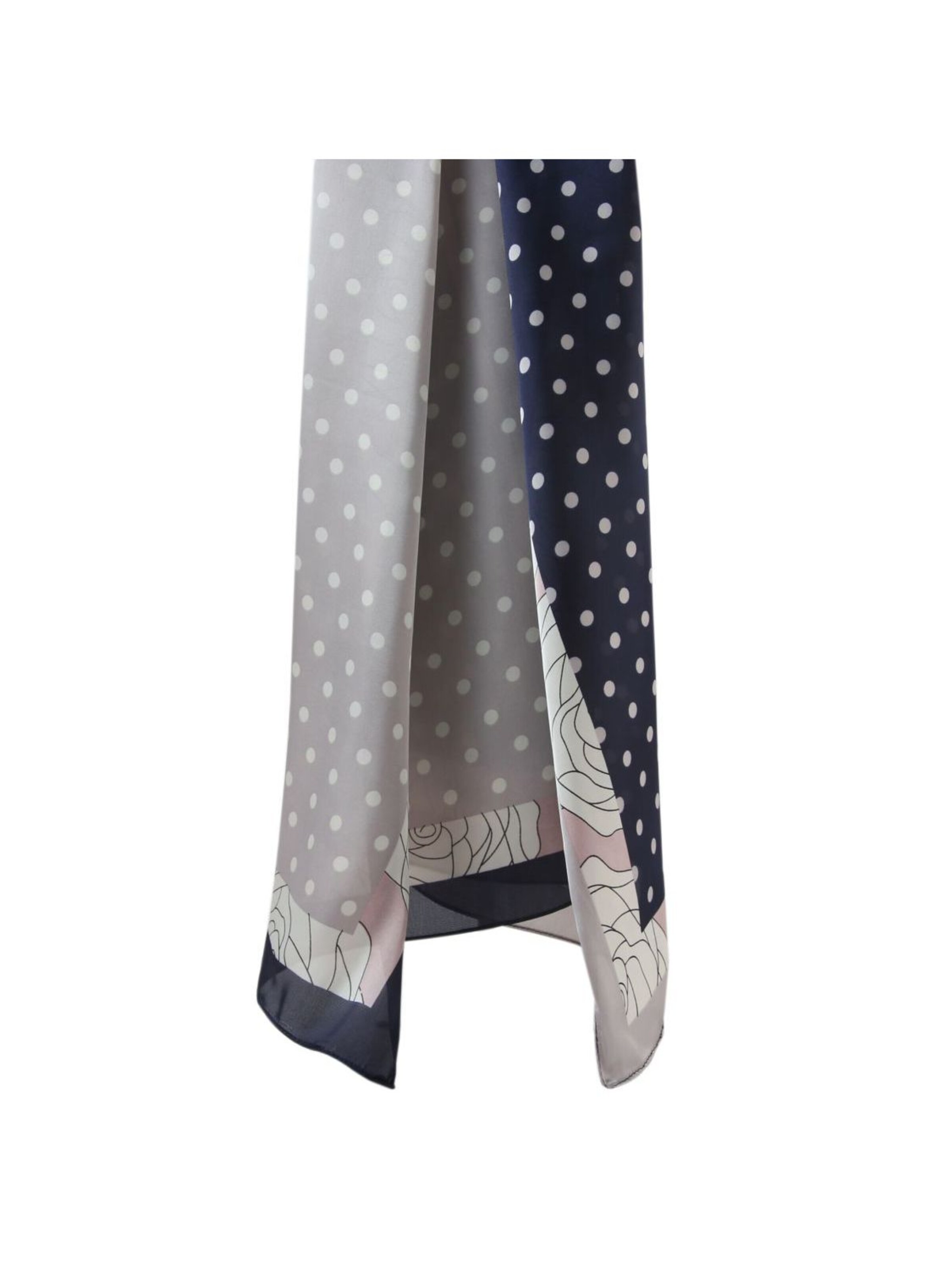 alberto cabale Scarf 'Grand carré de Soie Fewpoint Zoé' in Blue