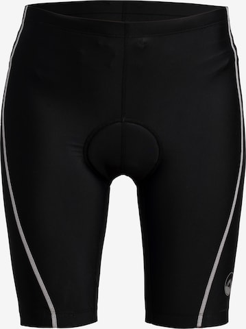 POLARINO Skinny Workout Pants in Black: front