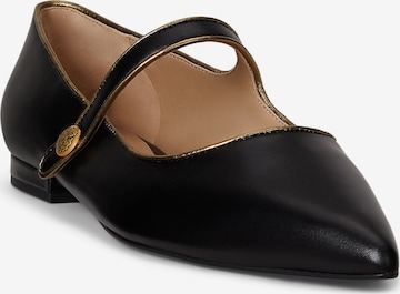 Balerini cu curea glezna 'LONDYN' de la Lauren Ralph Lauren pe negru: față