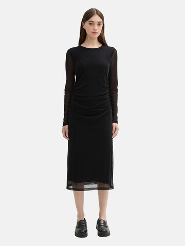 TOM TAILOR DENIM Kleid in Schwarz: Vorderseite