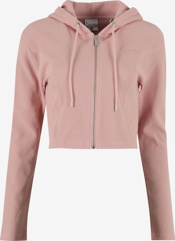 Karl Kani Bluza rozpinana w kolorze różowy: przód