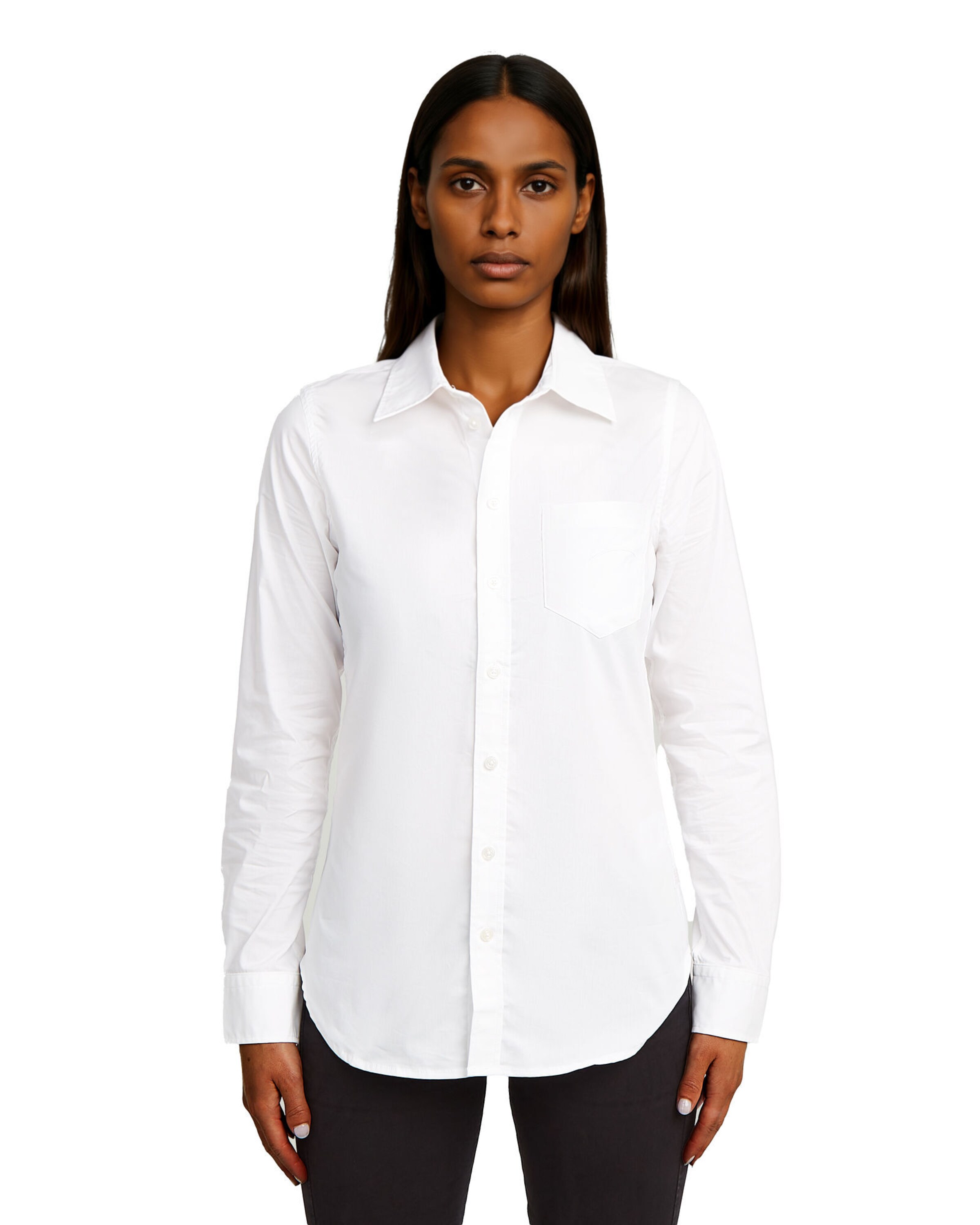 G-STAR Shirt 'Slim Poplin' in Wit: voorkant