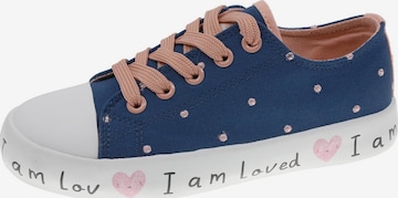 Scarpa bassa di Beppi in blu: frontale