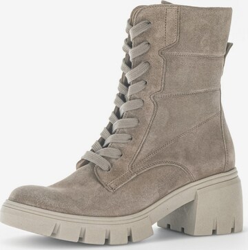 GABOR Lace-Up Boots in Beige: front