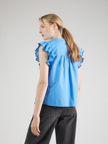 Marks & Spencer Bluse 'Frill' in Blau
