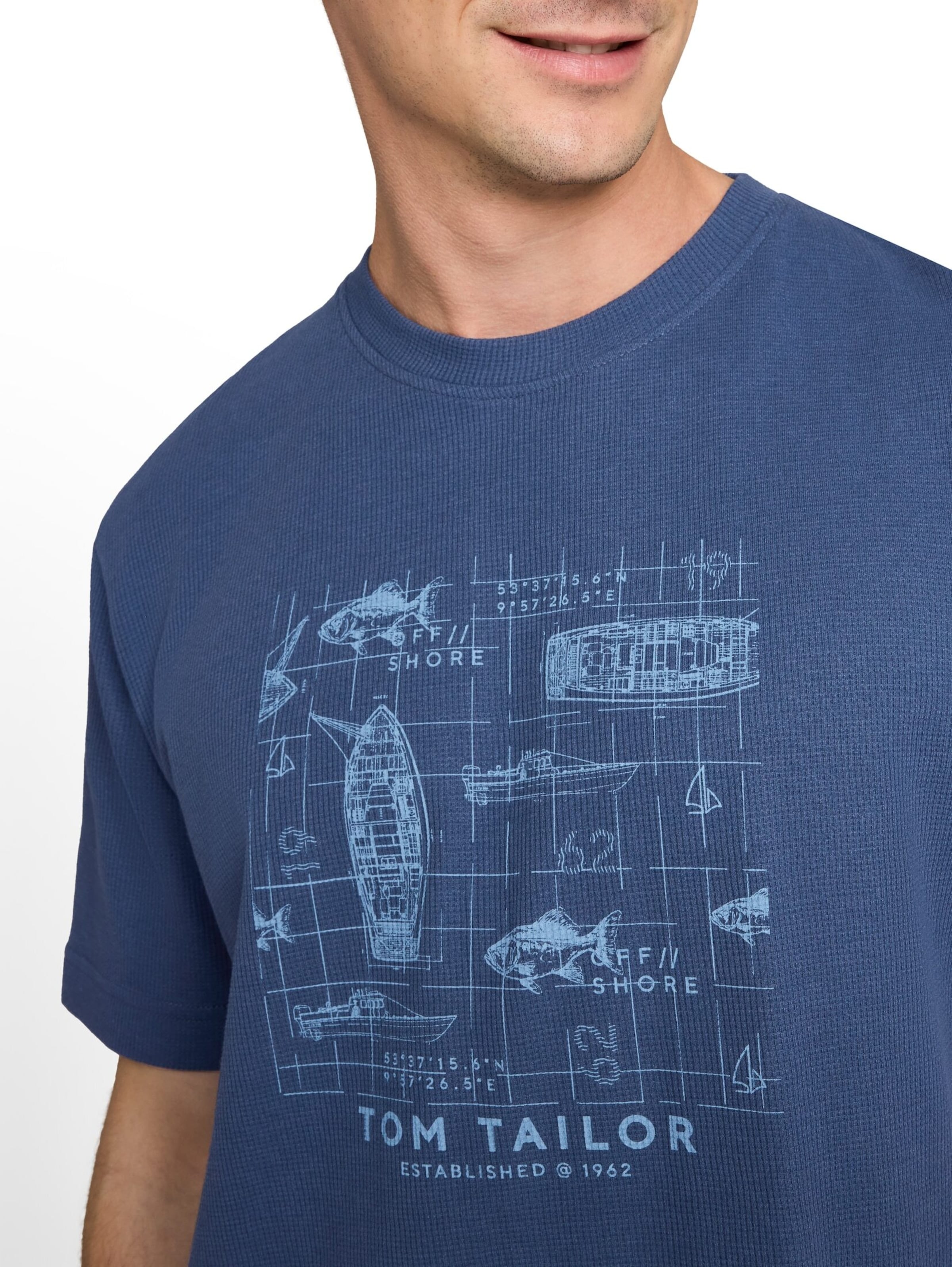 TOM TAILOR T-Shirt in Blau