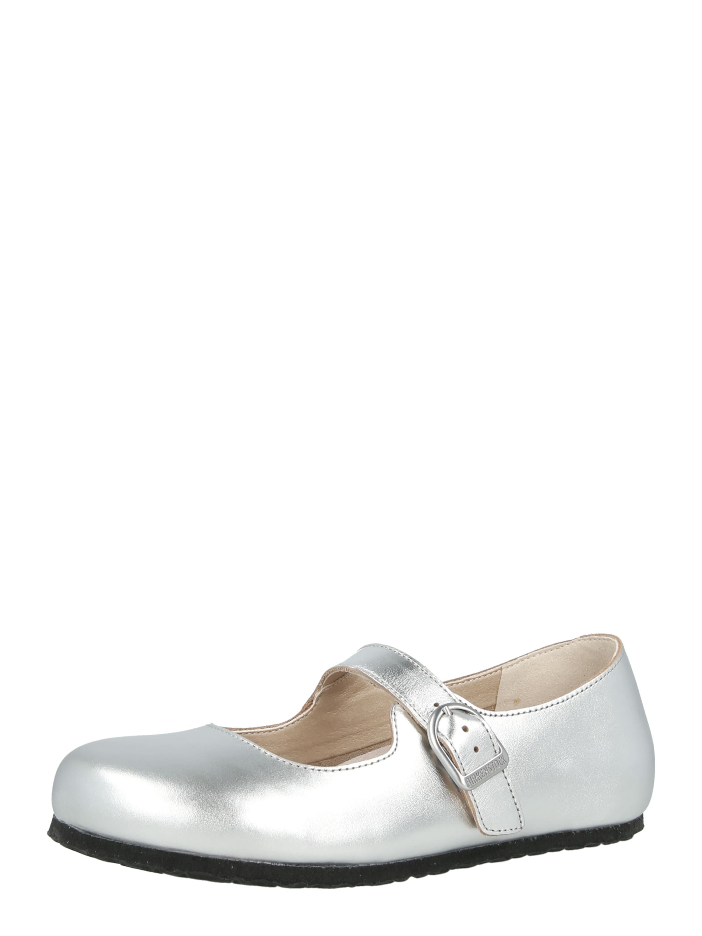 BIRKENSTOCK - Chinelos de dedo 'Gizeh' em prata: frente