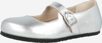 BIRKENSTOCK - Chinelos de dedo 'Gizeh' em prata: frente