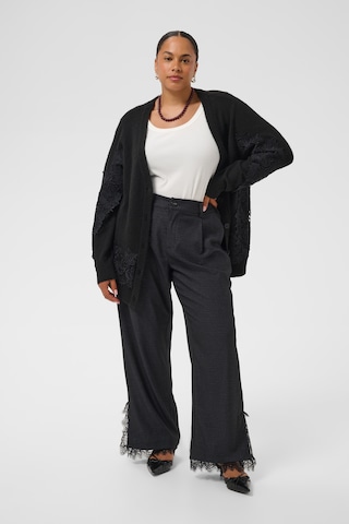 KAFFE CURVE Knit cardigan 'Siffa' in Black