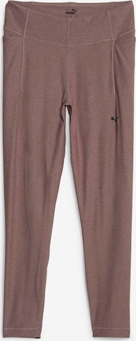 PUMA Skinny Workout Pants in Brown: front