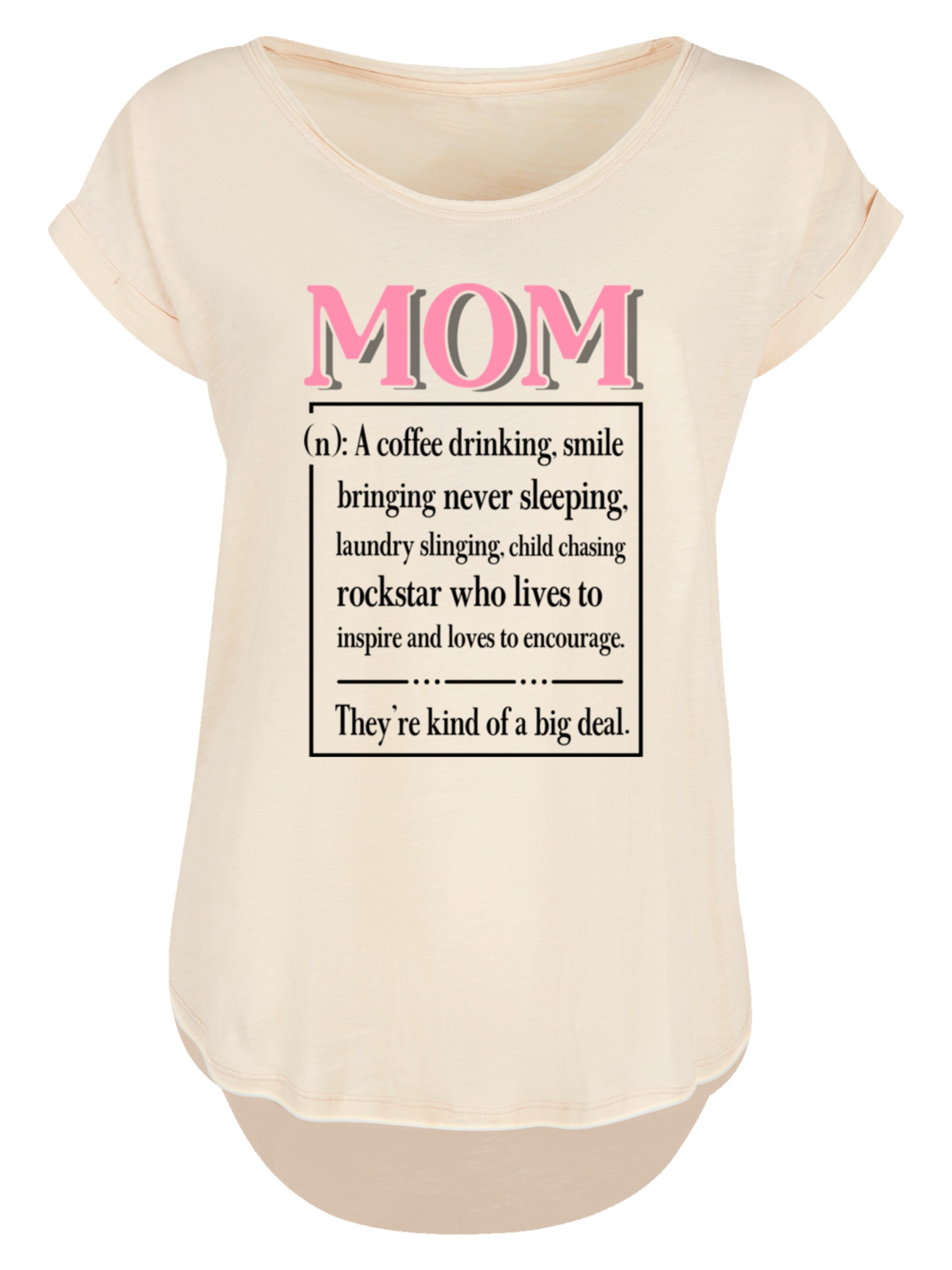 T-shirt F4NT4STIC en beige : devant