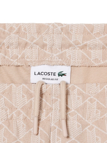 LACOSTE Regular Sportbroek in Beige
