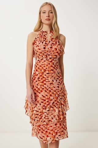 Happiness İstanbul Šaty - Oranžová: predná strana