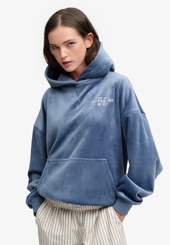 Bluză de molton de la Superdry & Co pe albastru: față