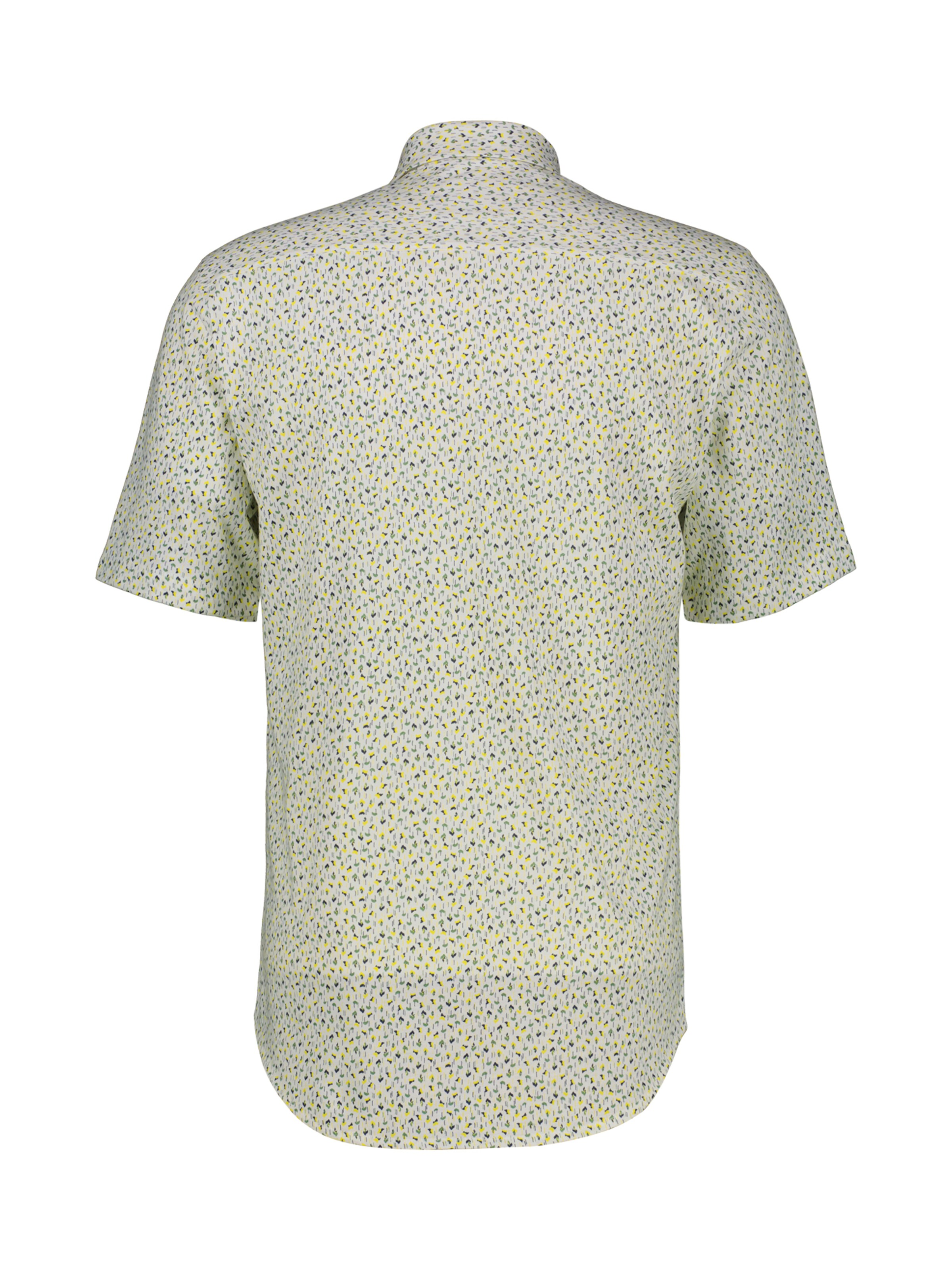 LERROS Slim Fit Jerseyhemd für Herren, sommerlich gemustert in Weiß