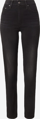 LEVI'S ® Liibuv Teksapüksid '722 HIGH RISE SLIM', värv must: eest vaates