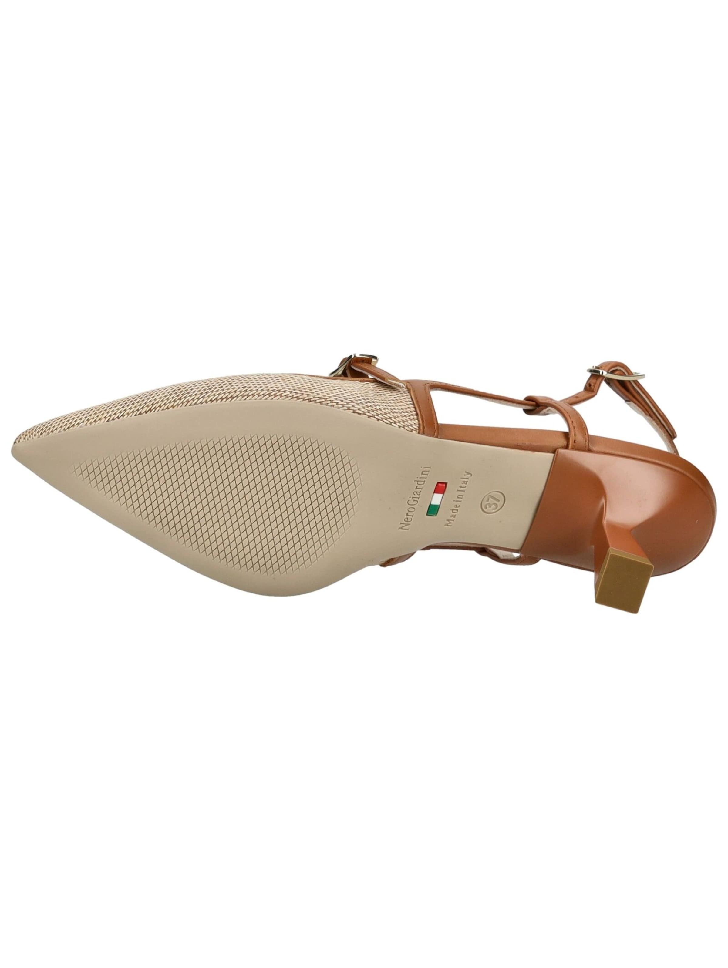 Décolleté sling di Nero Giardini in marrone