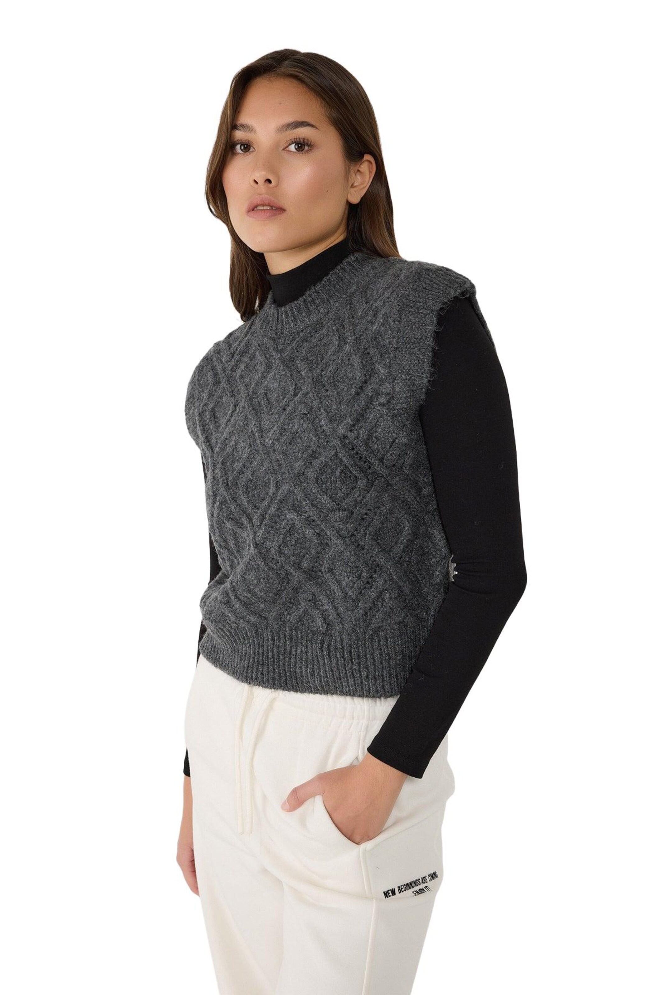 No Matter What Pullunder in Grau