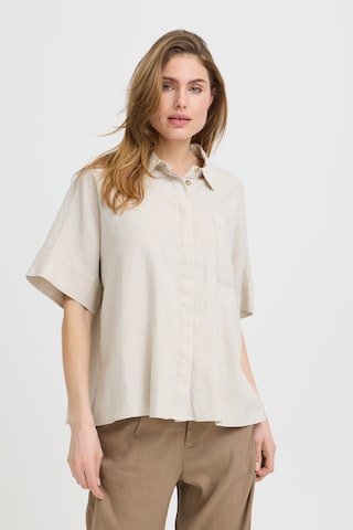 Pulz Blouse 'PZLuca' in Beige: voorkant