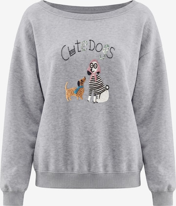 Sweat-shirt MYMO en gris : devant