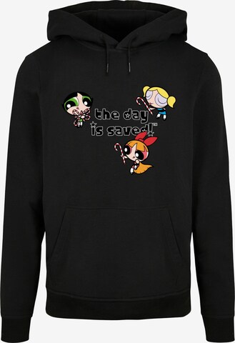 ABSOLUTE CULT Sweatshirt 'The Powerpuff Girls - The Day Is Saved' in Black: front