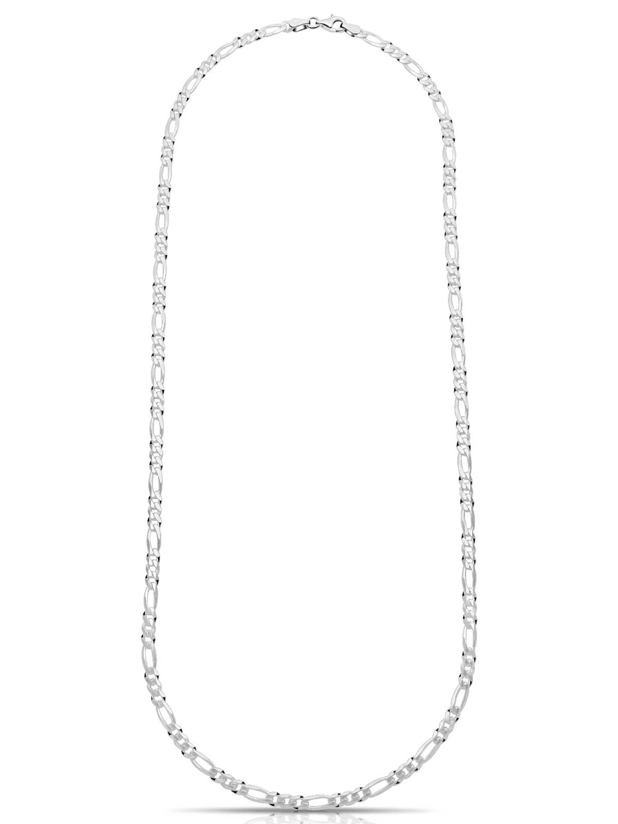 Tony Fein Kette 'Figaro'‌‌‌‌‌‌‌‌‌ in Silber: Vorderseite