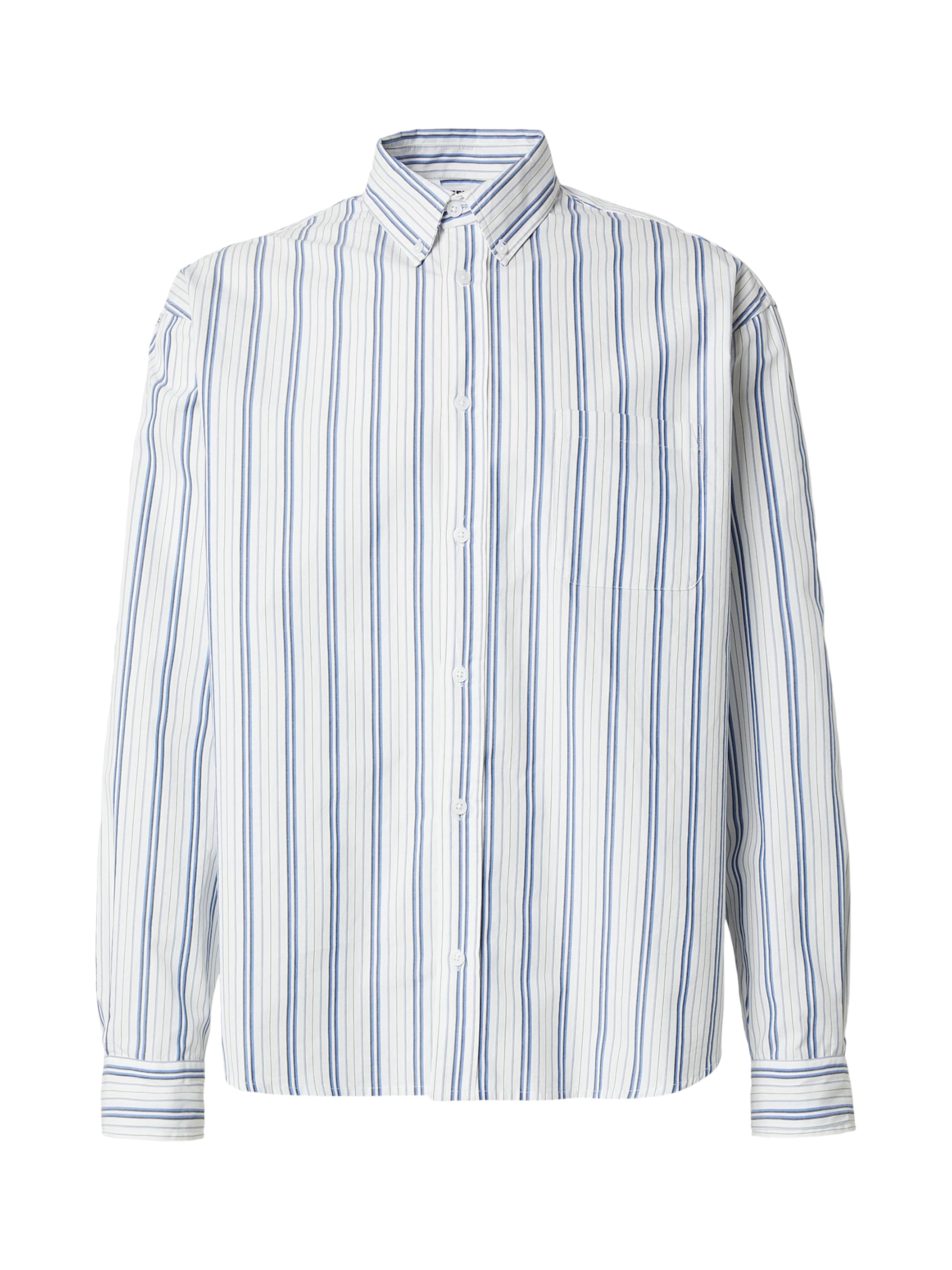 WEEKDAY Comfort Fit Skjorta 'Lloyd' i vit: framsida