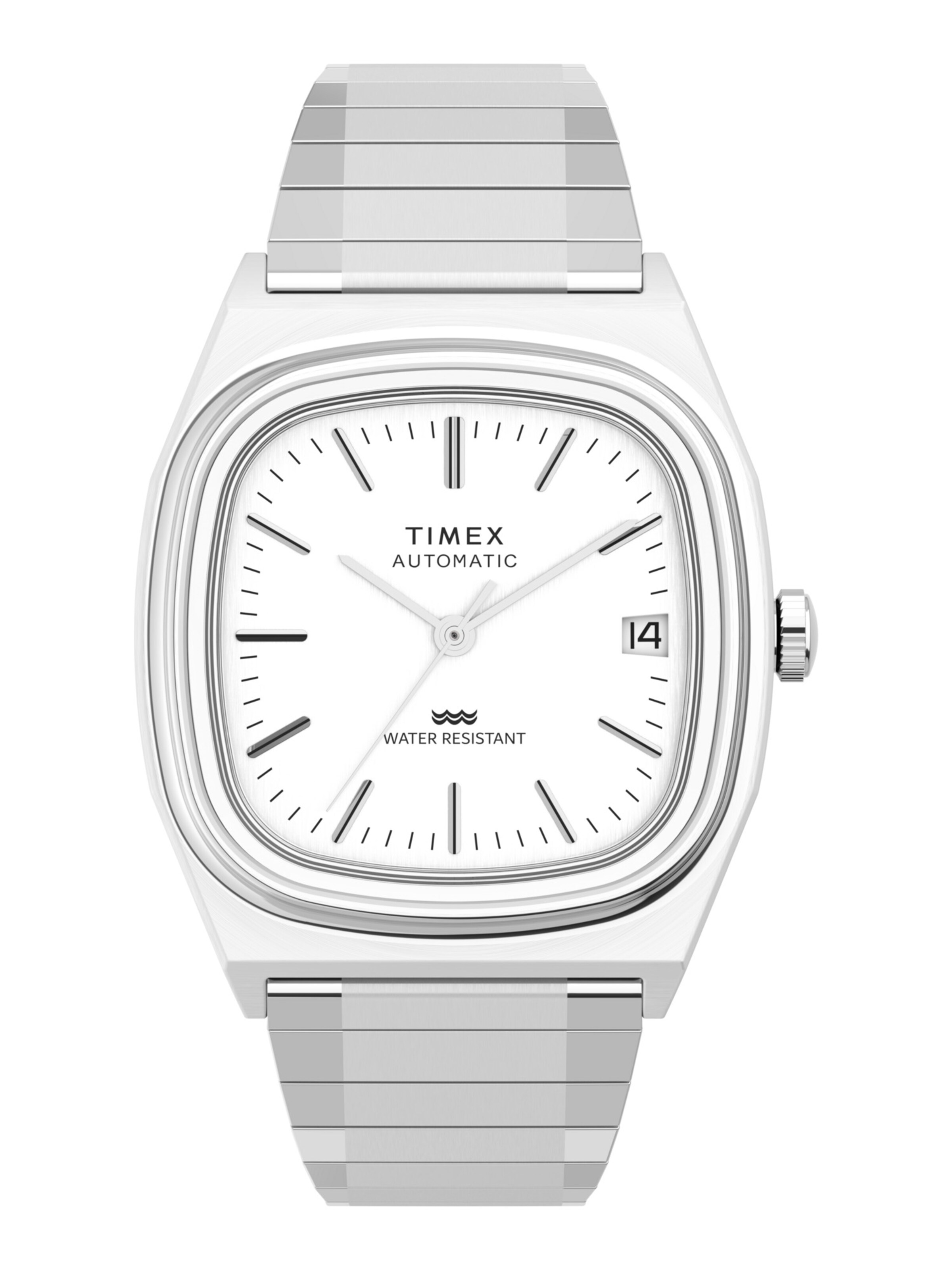 TIMEX Uhr 'Automatic 1983 E Line Reissue' in Silber: Vorderseite