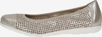 CAPRICE Ballet Flats in Silver