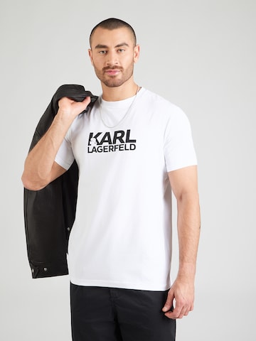 T-Shirt Karl Lagerfeld en blanc : devant