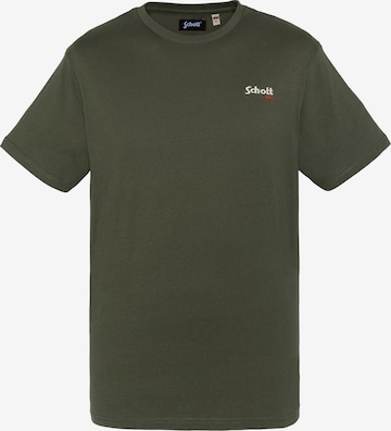 Schott NYC Shirt in Grün: Vorderseite