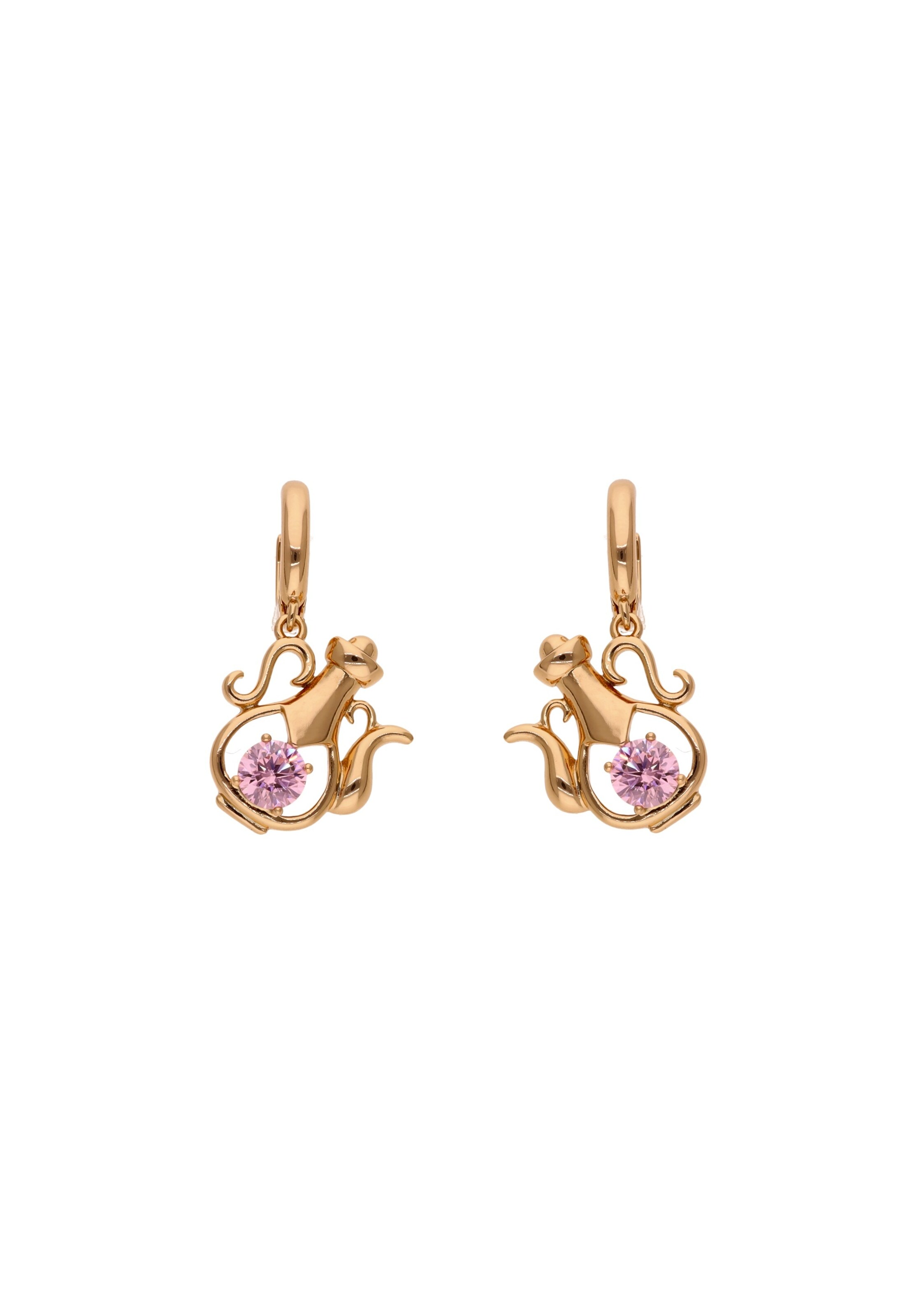 Boucles d'oreilles faina en or : devant