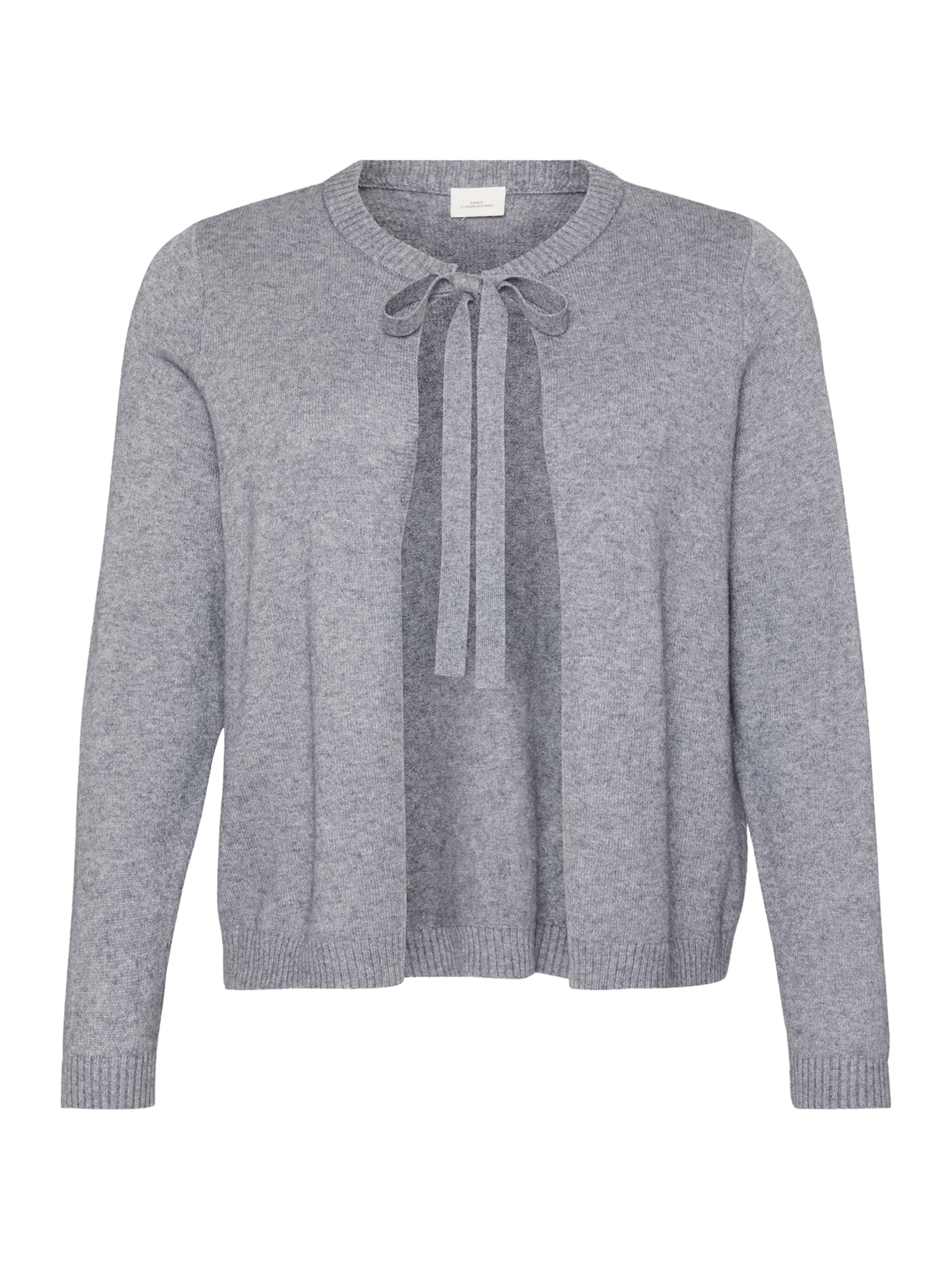 ONLY Carmakoma Gebreid vest 'CARJESSIE' in Grijs: voorkant