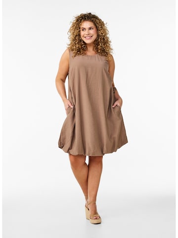 Robe 'Vcolly' Zizzi en marron