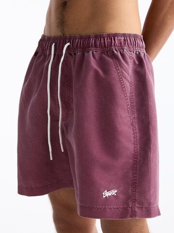 Shorts de bain Pull&Bear en violet