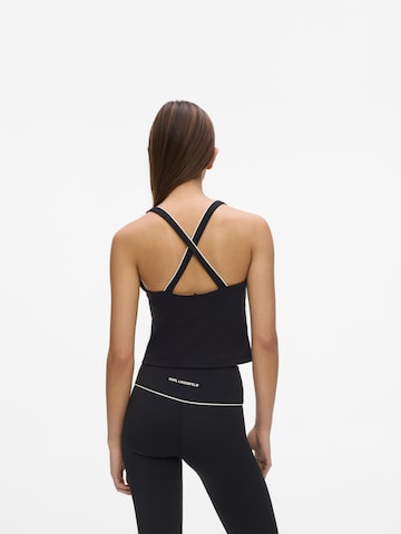 T-shirt ' Athleisure-Tanktop mit kontrastierender Paspelierung ' Karl Lagerfeld en noir