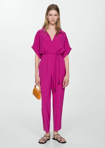 MANGO Jumpsuit 'BELICE' i rosa: framsida