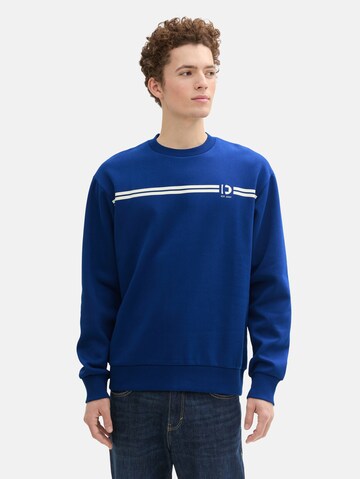 TOM TAILOR DENIM Sweatshirt in Blauw: voorkant