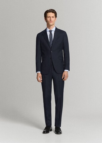 MANGO MAN Slim fit Pleated Pants 'Milan' in Blue