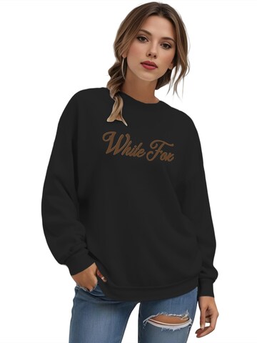 GORHEY Sweatshirt 'Women's Crew Neck Sweatshirt with Print & Fleece Lining for Autumn/Winter' in Black: front