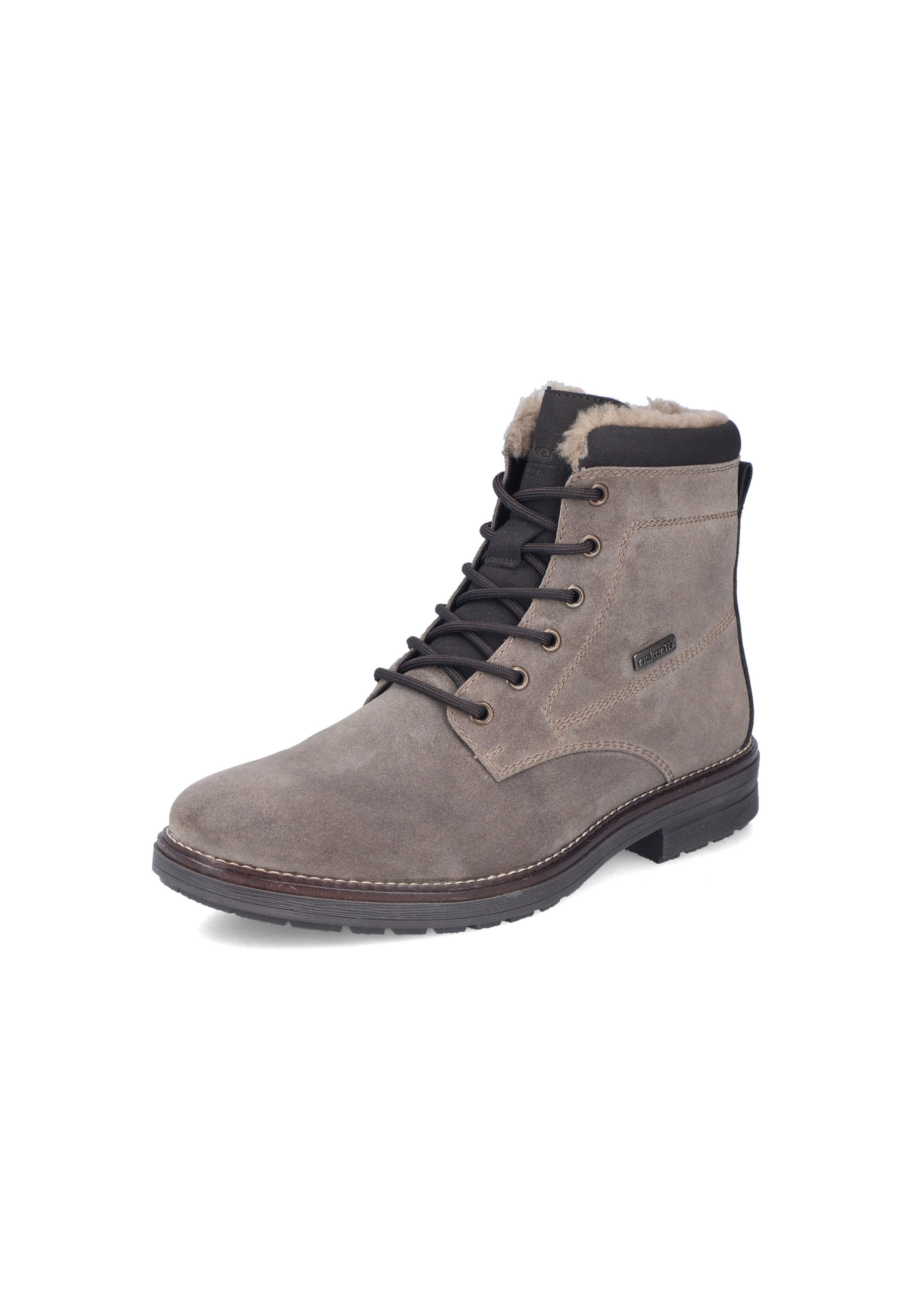 Bottines à lacets Rieker en beige : devant