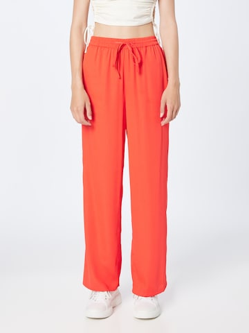 Wide Leg Pantalon 'FLINT' PIECES en rouge : devant