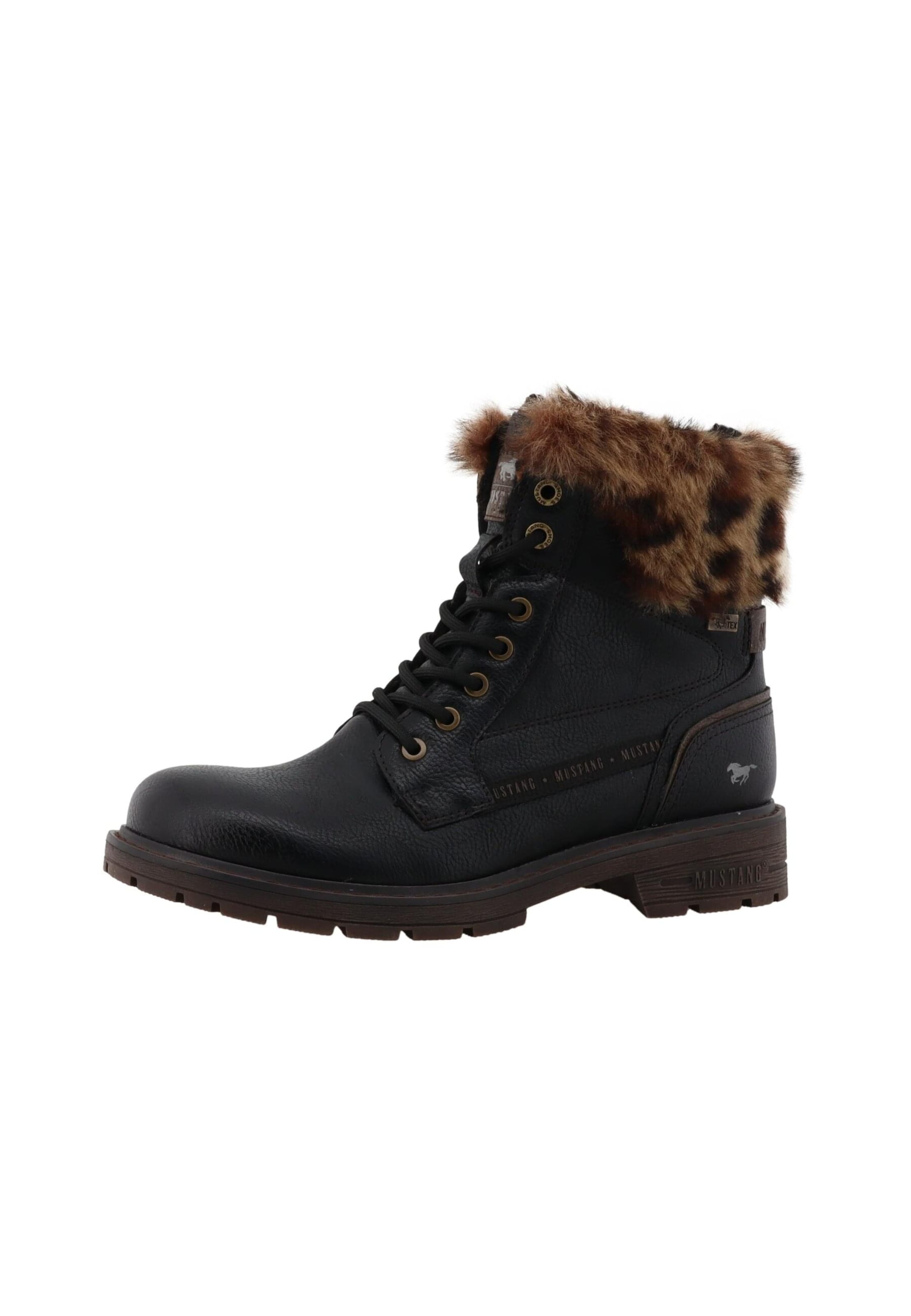 Bottines à lacets 'Bienke' MUSTANG en noir : devant