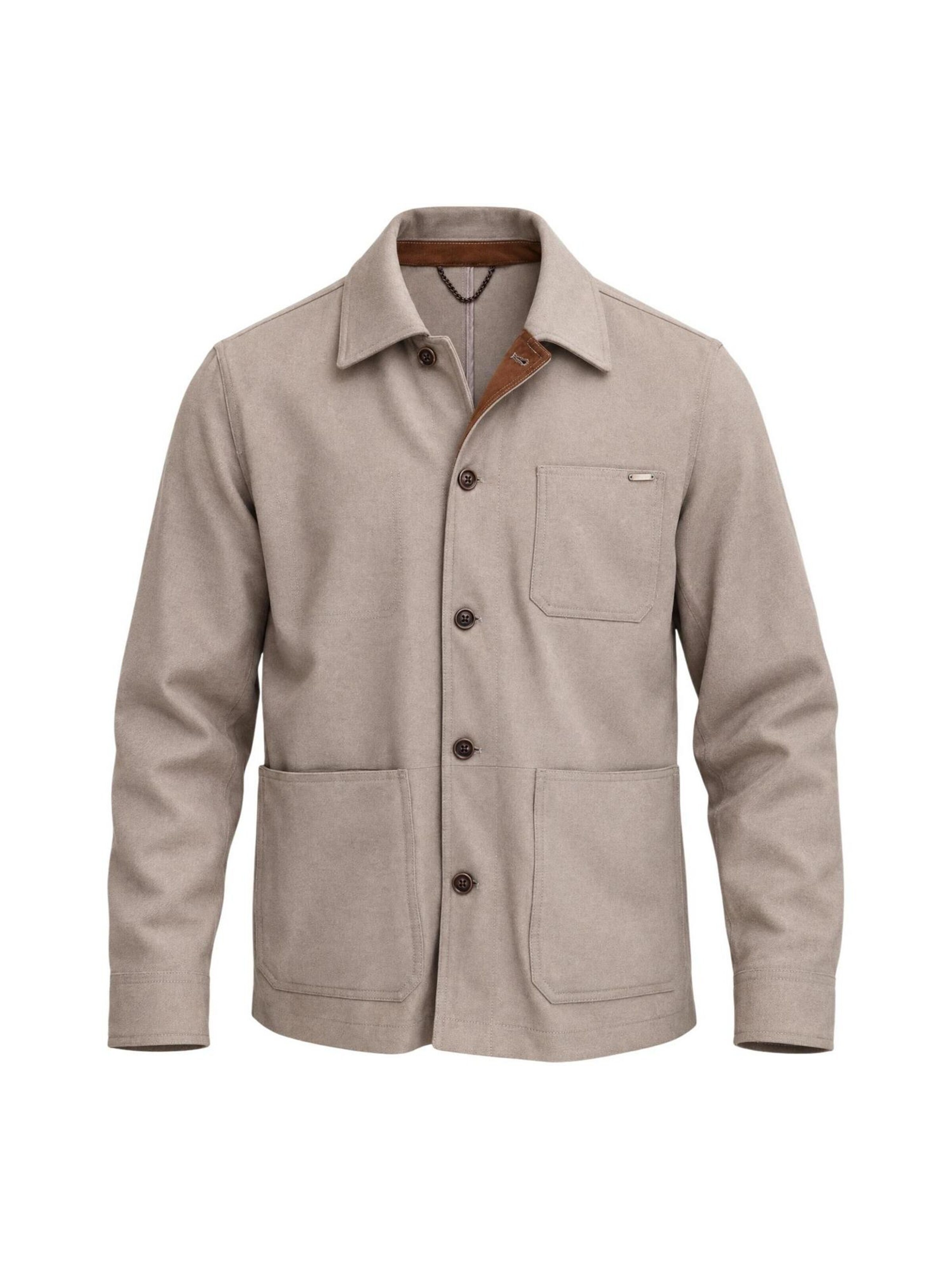 Gianni Lupo Övergångsjacka 'OVERSHIRT GL9850' i beige